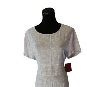 SALE Freeport Studio Dress Seashell Print Pin Tux Waist Size  L LP NWT's